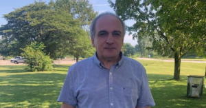 Shahrokh Eghbali Bazoft in the park