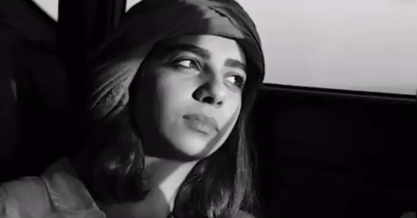 Roja Omidakhsh in the car